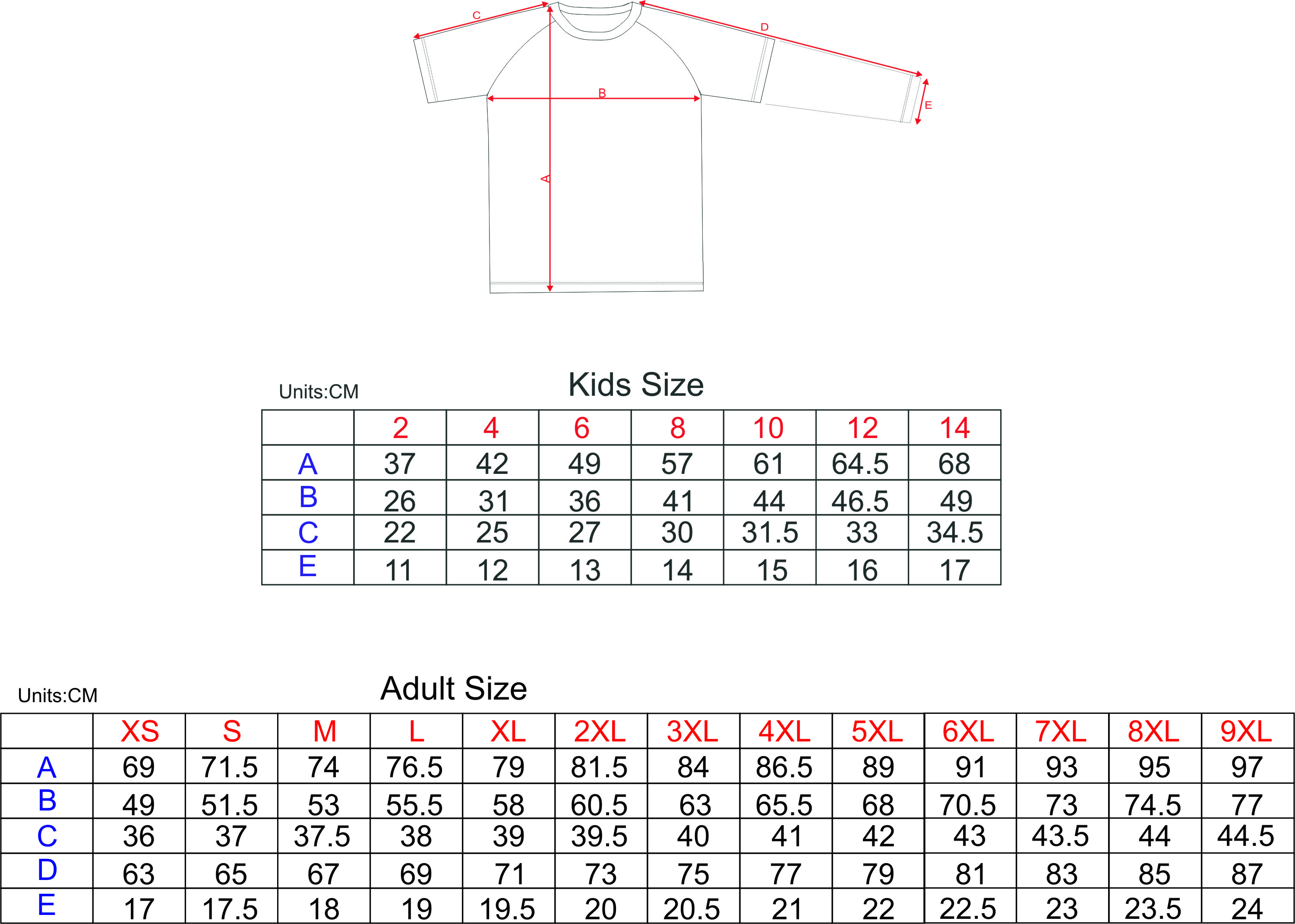 Tshirt or polo sizes  Tshirt or polo sizes