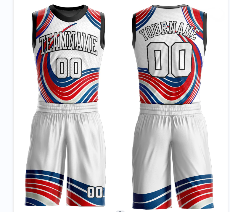 Custom Team Basketball Uniforms Reversible Basketball Jersey Set