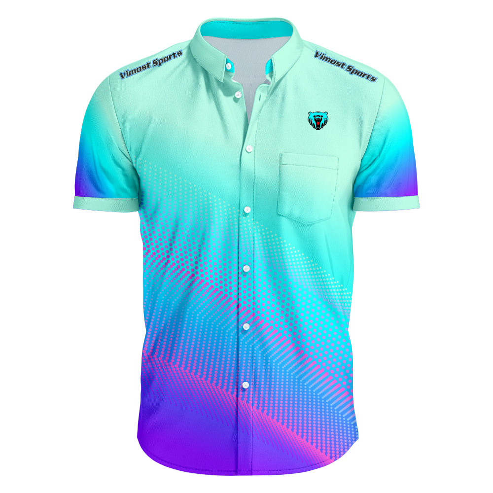 Design Hot Sale Your Own Cool Vacation Leisure Style Full Buttons Polo Shirts