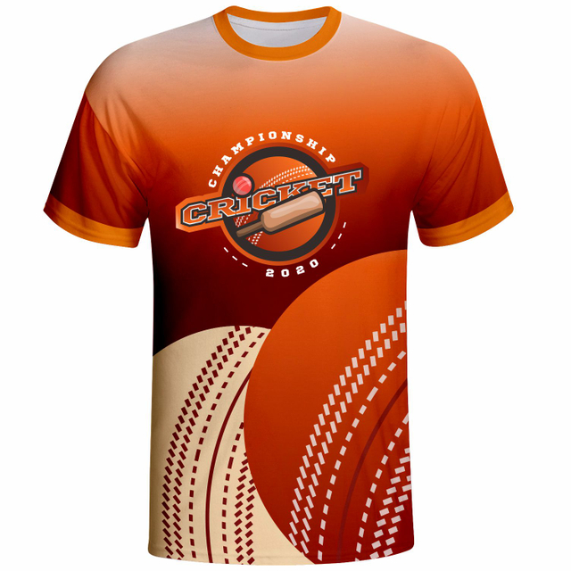 Custom 3D Youth Kids Sublimated Cricket Playing Shirts