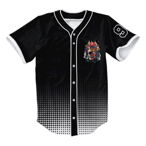 High Quality All Over Clear Classic Training Sports Personalized Custom Microfiber Baseball Wear Jersey with Logo Custom Print