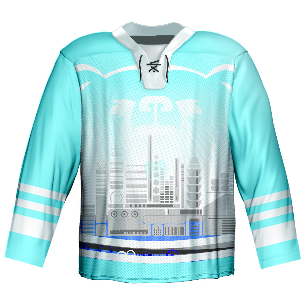 Custom Green Hockey Jersey Number 35 Full Sublimation Hockey Uniforms Hockey Shorts