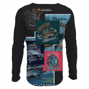Custom Logo Sun Protection Moisture Wicking Polyester Fishing Wear Men's Long Sleeve Mesh Fishing Shirts