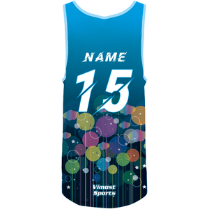 Custom Sublimated Colorful Basketball Tops With Wholesale Price