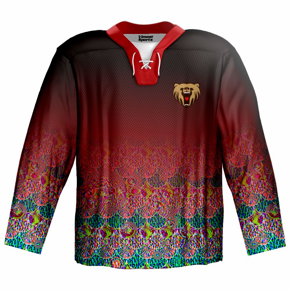 Manufacturer Custom Polyester Team Practice Hockey Jerseys Sublimated Ice Hockey Jersey