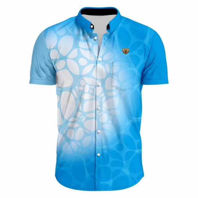 Design Hot Sale Your Own Cool Vacation Leisure Style Full Buttons Polo Shirts