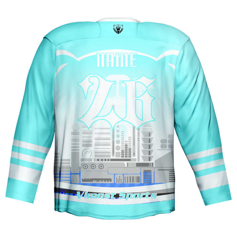 Custom Green Hockey Jersey Number 35 Full Sublimation Hockey Uniforms Hockey Shorts