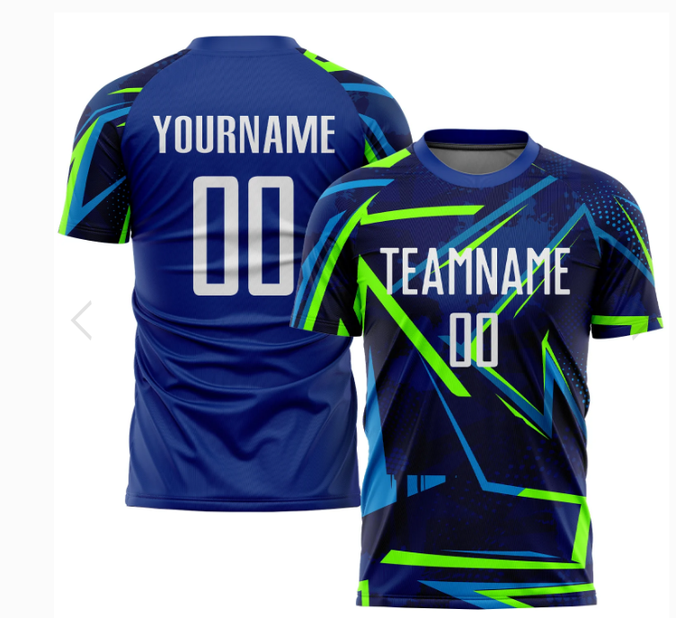 Custom Neon Green Soccer Shirts Sublimation Polyester Soccer Uniform Jersey Dry Fit 