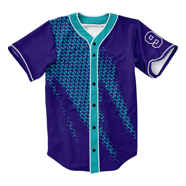 High Quality All Over Clear Classic Training Sports Personalized Custom Microfiber Baseball Wear Jersey with Logo Custom Print