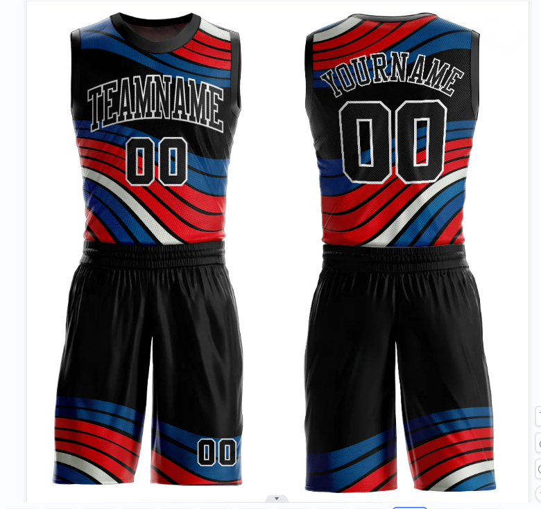 Custom Team Basketball Uniforms Reversible Basketball Jersey Set