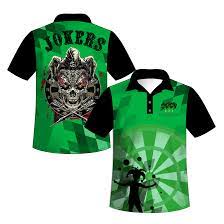 Short Sleeves Dart Shirts Polyester Mens Custom Sublimation Print Polo Dart Shirts 