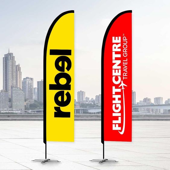 Beach Feather Banner for Sales Activities