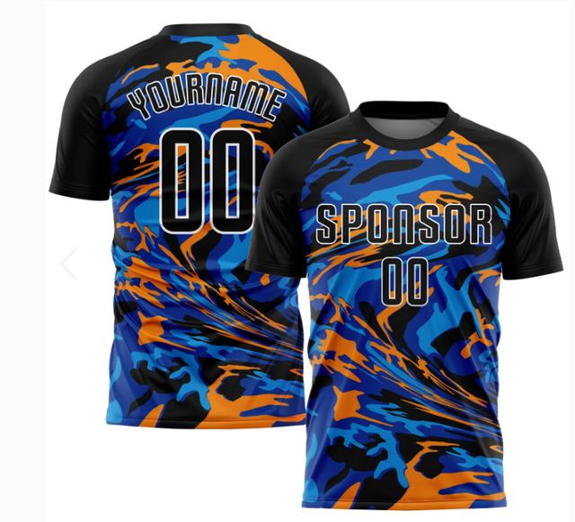 Custom Black Red Soccer Shirts Sublimation Polyester Soccer Uniform Jersey