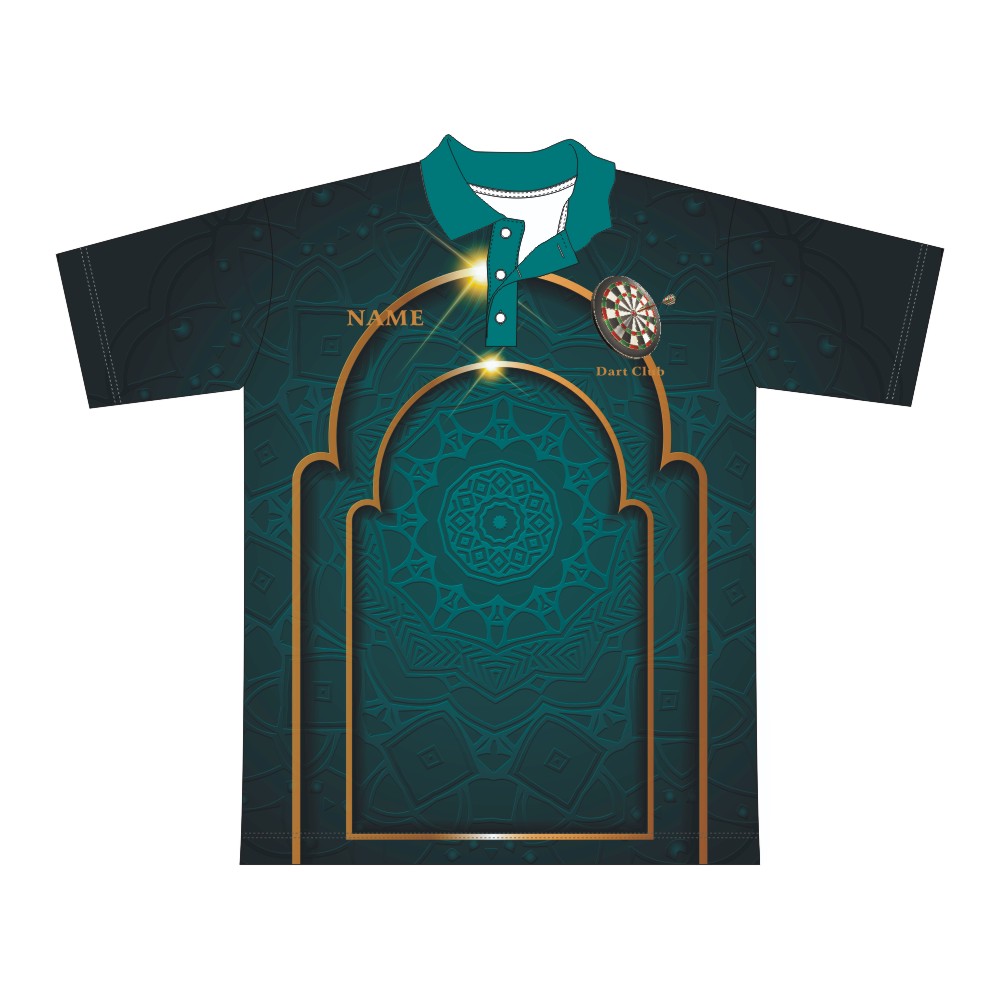 Custom Sublimated Team Design Button Up Breathable Polo Dart Shirt