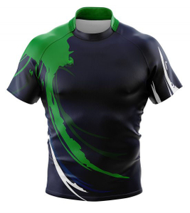 Custom Unique Designs Half Tight Rugby Shirts/ Rugby Jersey in Size 2XL