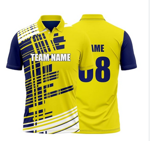 Cricket Polo Shirts Custom Number Full Sublimation Team Cicket Shirts 