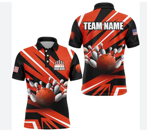 Ladies Bowling Jersey 2 Buttons Custom Design Bowling Shirts Full Sublimation