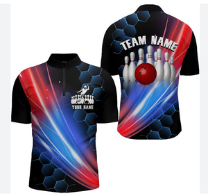 High Quality All over Printing Bowling Shirts Custom Design Special Bowling Jersey