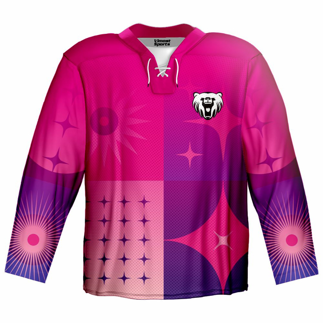 Wholesale Custom Sublimation Printed Team Hockey Jersey Top Sale Golden Color Ice Hockey Top Jersey