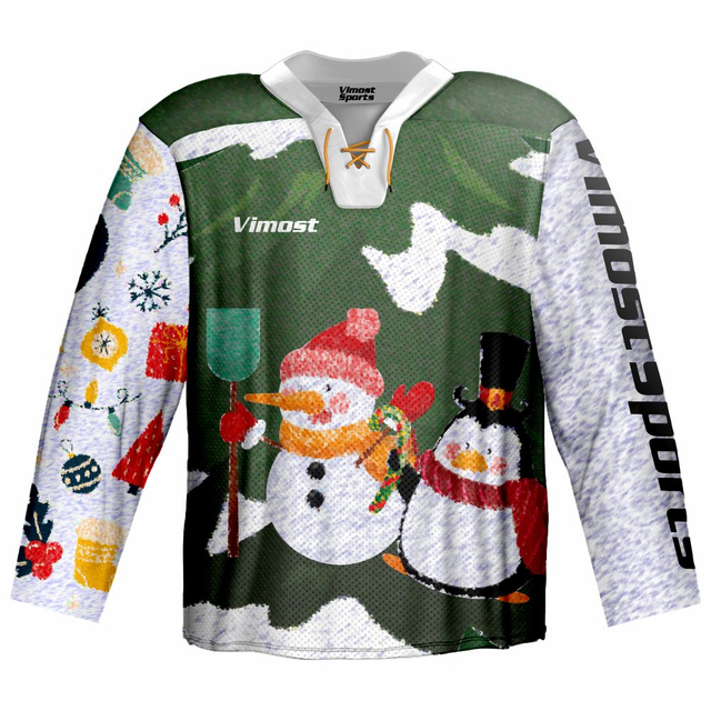 Wholesale Hot Sale Sublimation Printing Kids New Year Cool Ice Hockey Shirts