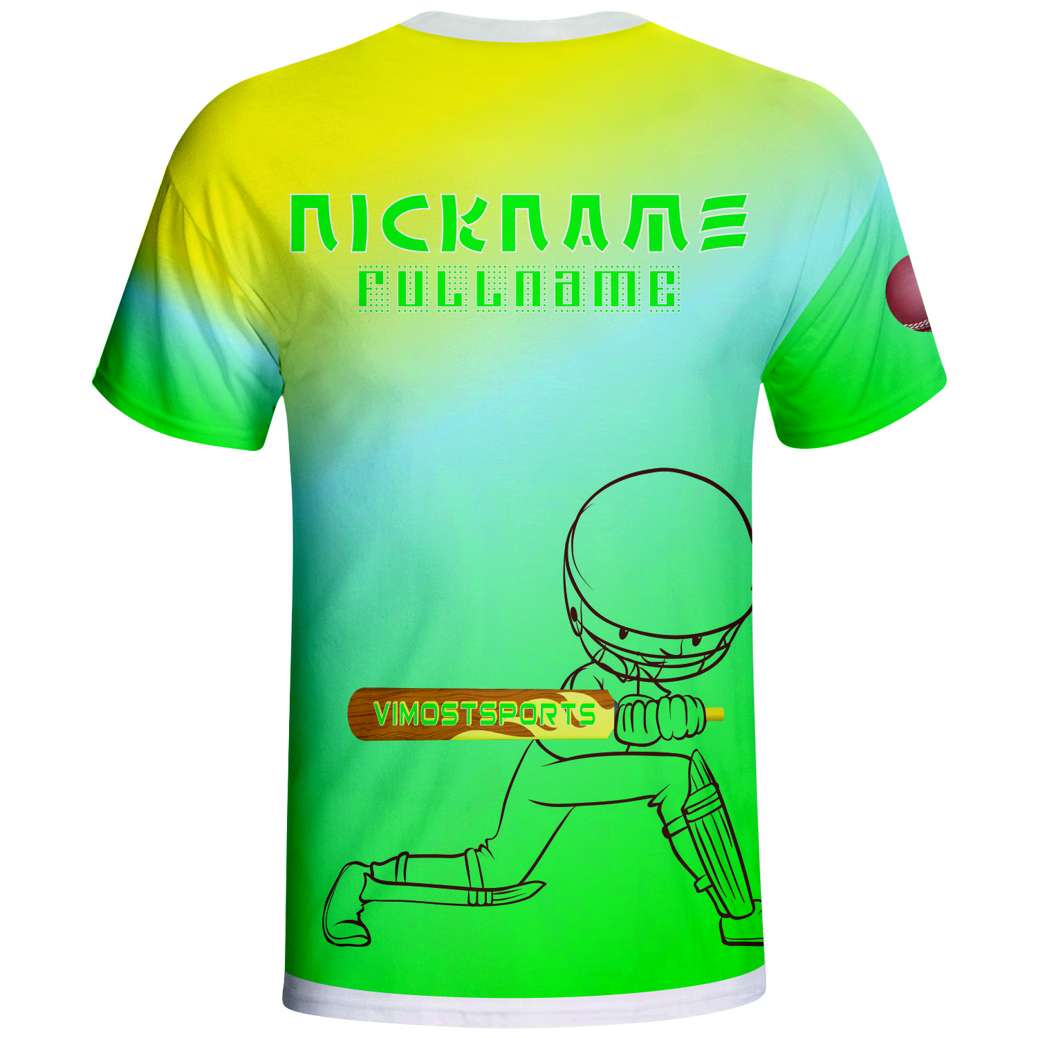 Hot Sale Sublimation Cricket Playing Shirts With Colorful Design