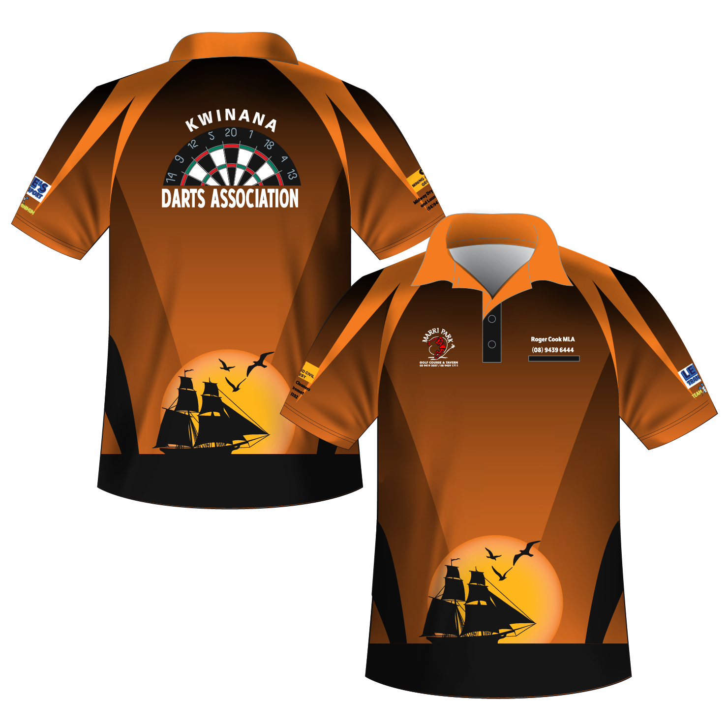 Short Sleeves Dart Shirts Polyester Mens Custom Sublimation Print Polo Dart Shirts 