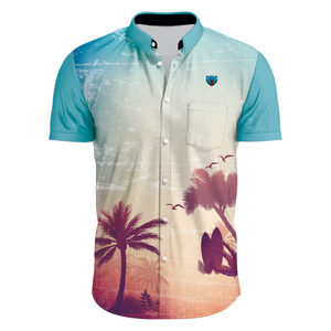 Full Buttons Cool Summer Polos for the Vacation on Beach