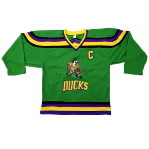 Mighty Duck Hockey Jersey Custom Design Polyester Sublimation Team Hockey Jersey Hoodie