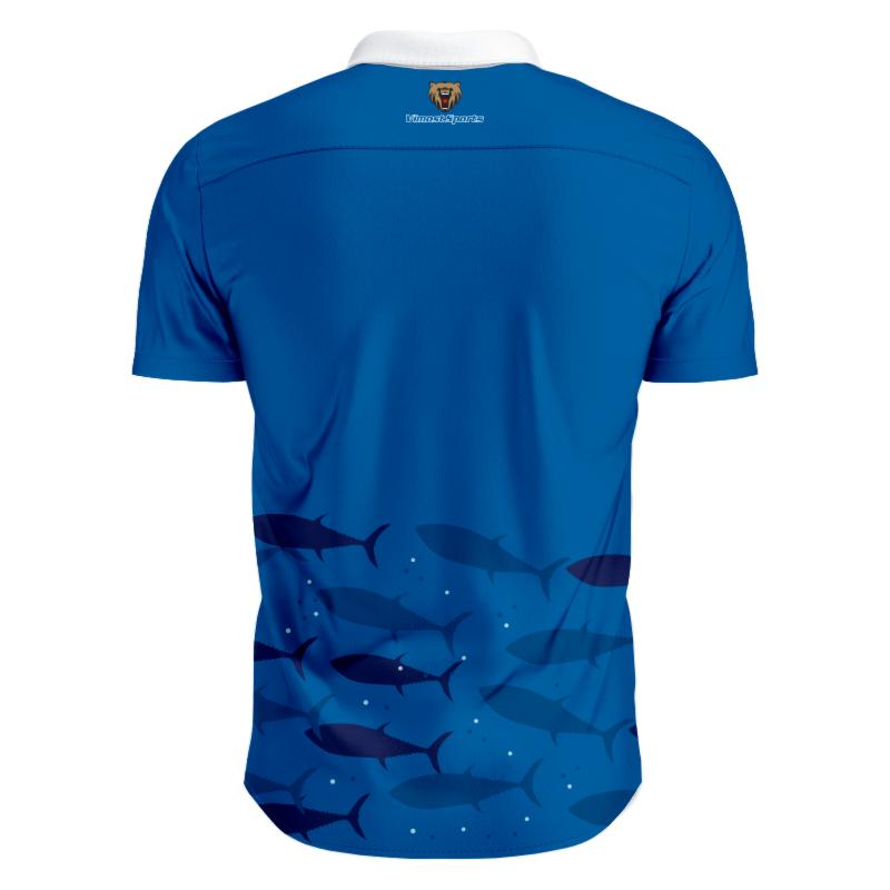 Sublimation Custom Full Buttons Man's Cool Holiday Fashion Polo Shirts 