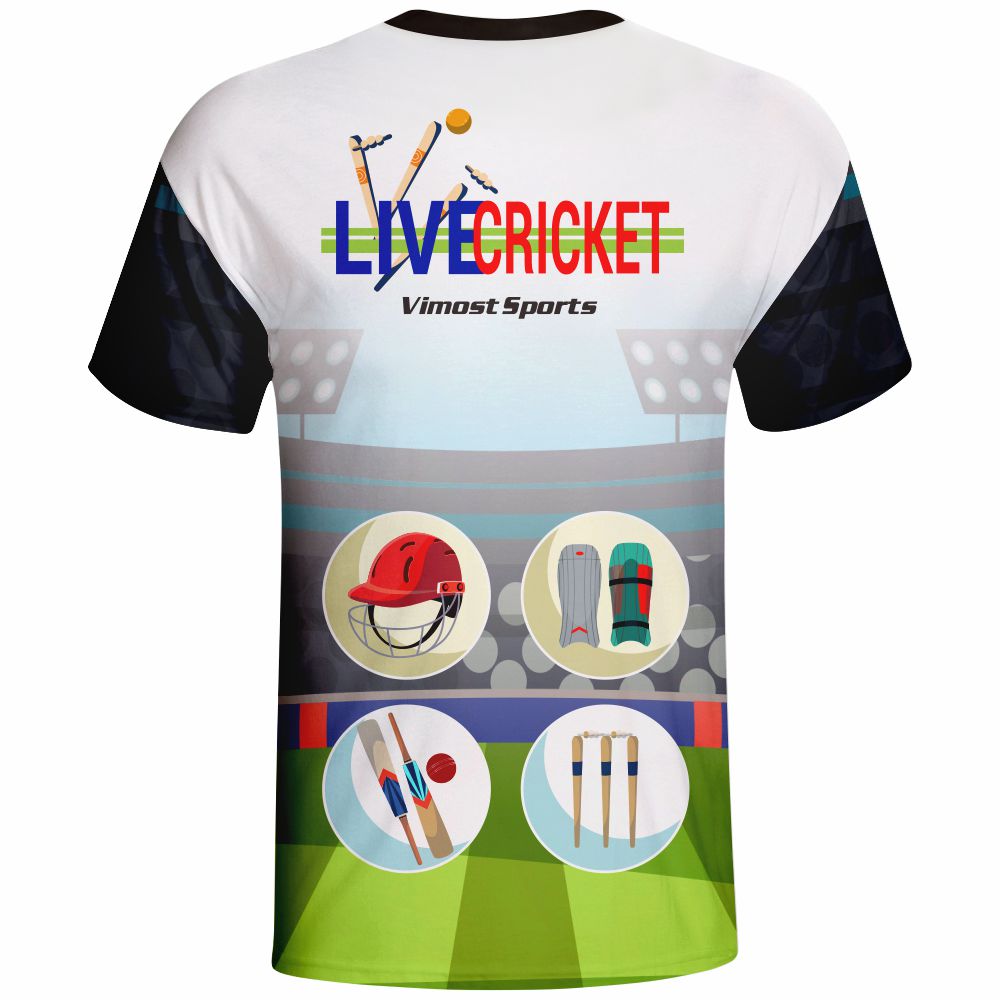 Sublimation Hot Sale 3D Man's Cricket Playing Shirts With High Quality