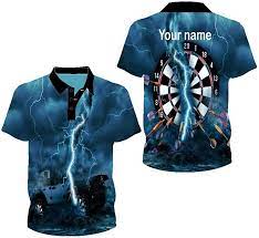 Short Sleeves Dart Shirts Polyester Mens Custom Sublimation Print Polo Dart Shirts 