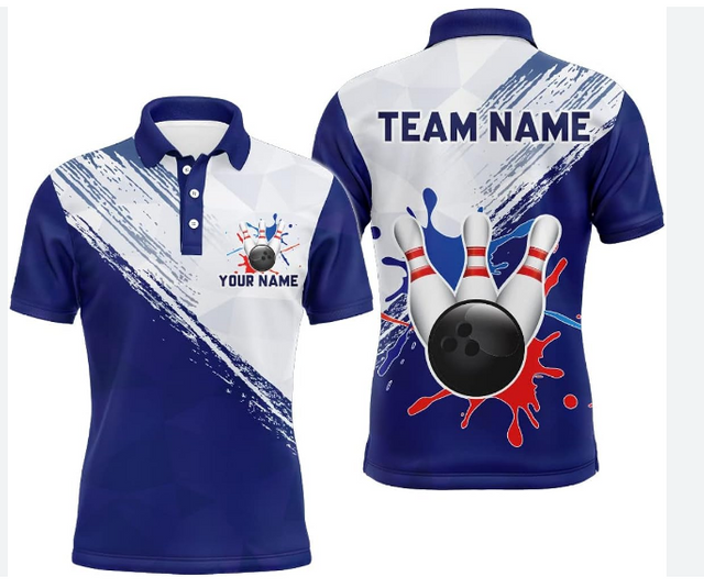 High Quality Bowling Polo Jersey Custom Your Name 