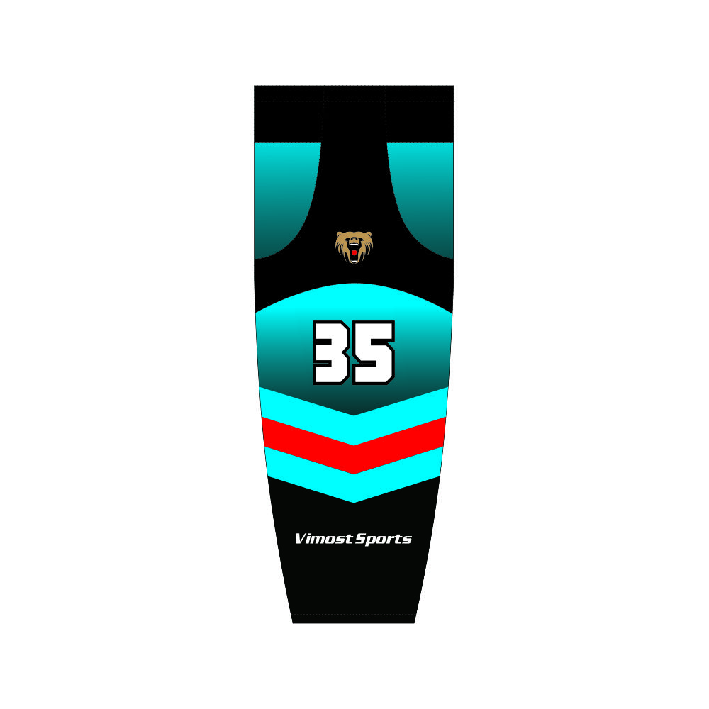 Design Boy's and Girl's Sublimated Fashion New Year Ice Hockey Socks