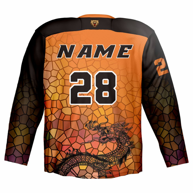 Sublimation Custom Hot Sale Team Dragon Patterns Cool Ice Hockey Shirts