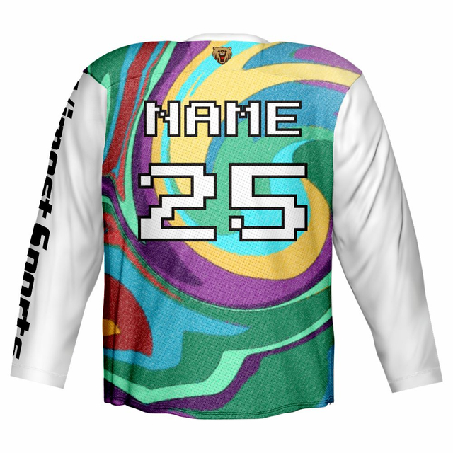 Make Cool Sublimated Colorful Dragon Youth Ice Hockey Jerseys 