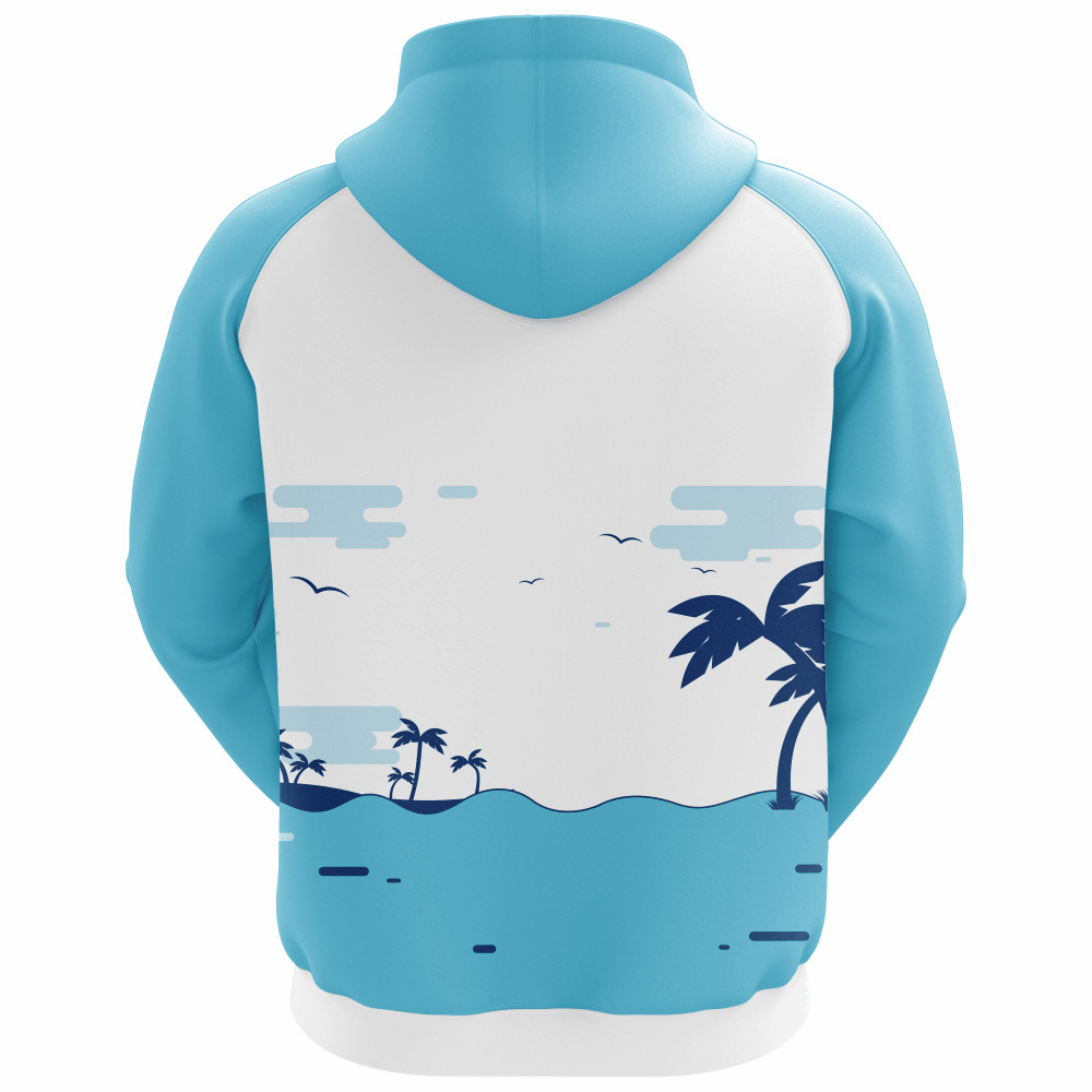 2022 Custom Sublimated Hoodie of Blue Hood with Good Quality