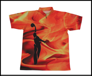  Full Sublimated Polyester Bowling Shirts with High Quality Fabric