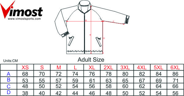 jacket size