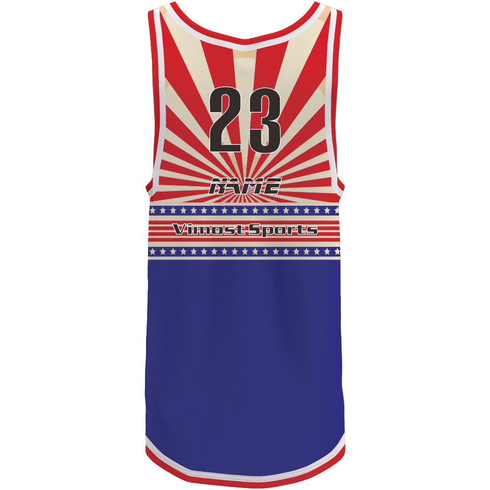 Customize Flag Design Basketball Tops with 100% Polyester Fabric