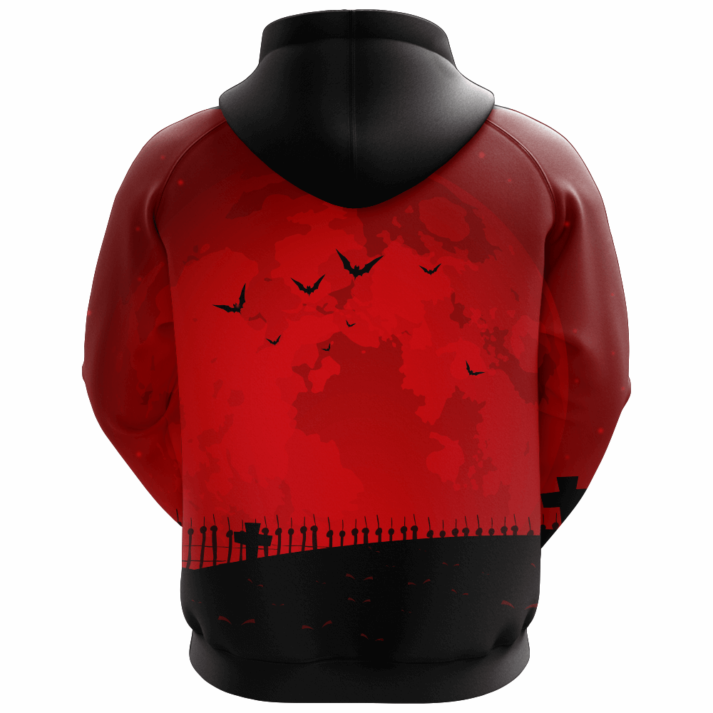 New Style Good Quality Sublimated Red And Black Hoodie for Wholesale