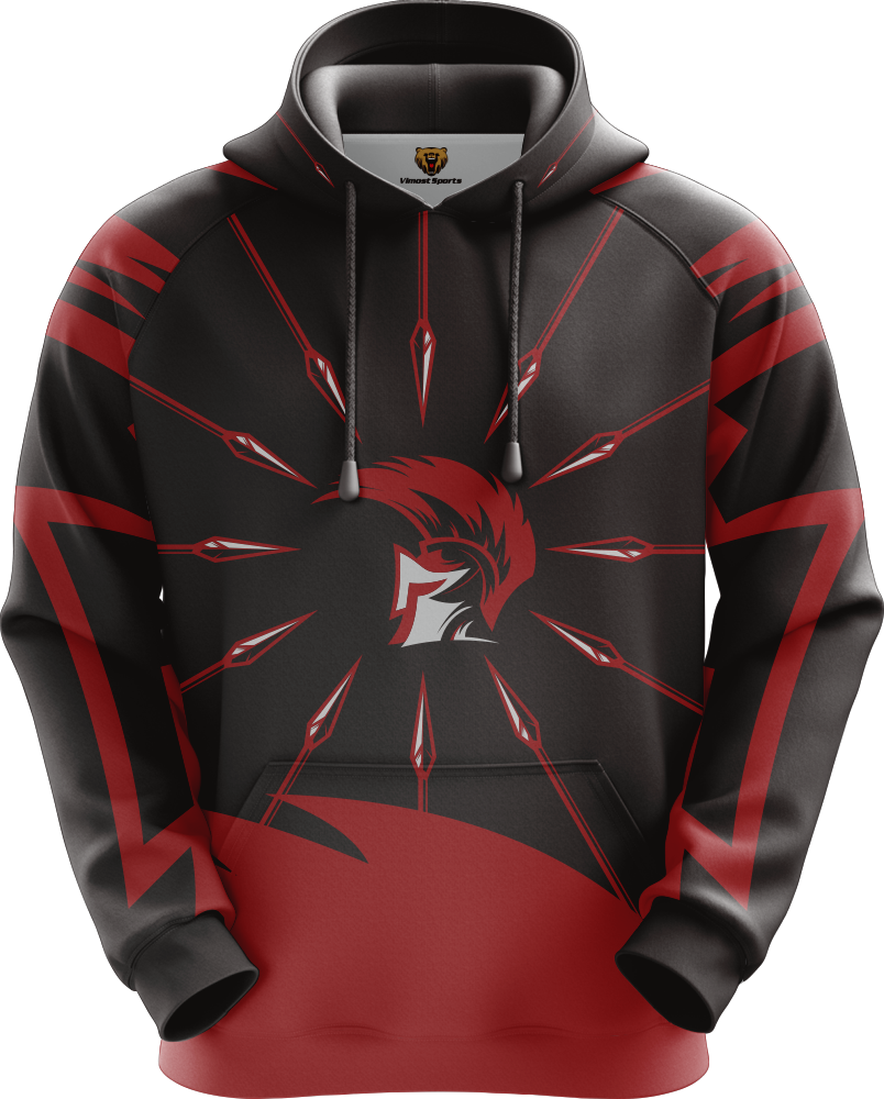  Sublimated Black And Red Hoodie with New Style