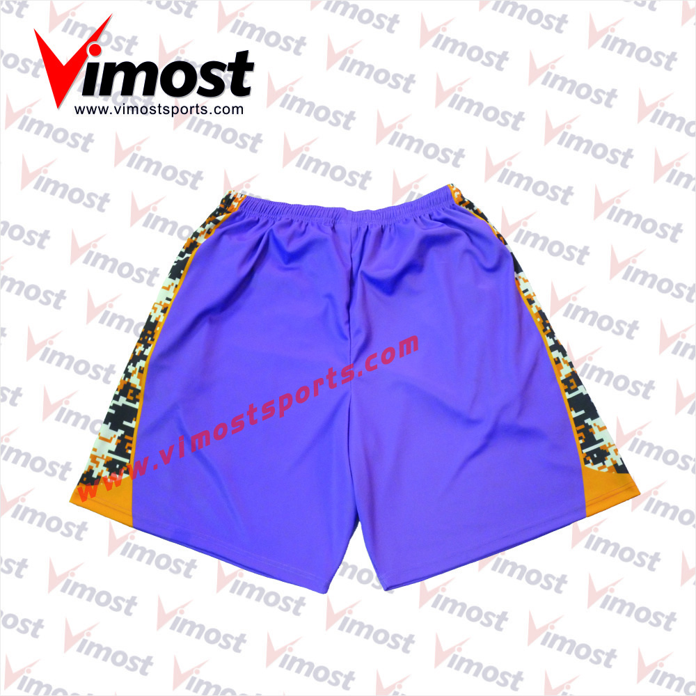 100% Polyester Fabric Elastic Band with Lace Lacrosse Shorts