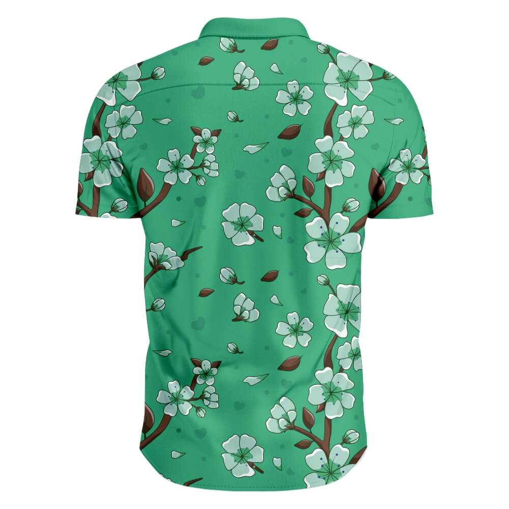 All Flowers Polo Shirts Full Buttns Up