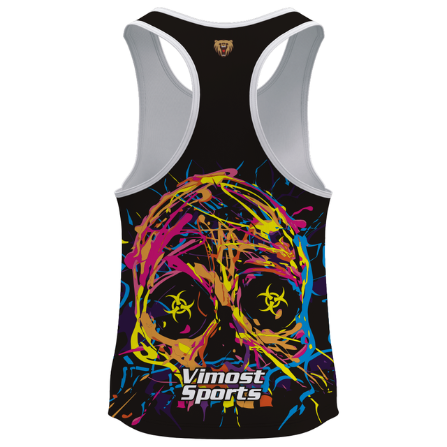 Full Custom Breathable Singlet Designed with Cool And Scary Graphics