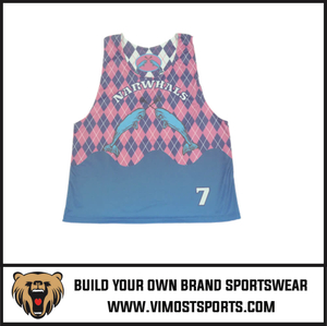 2023 Vimost Fashion Custom Sublimation Lacrosse Reversible Pinnies