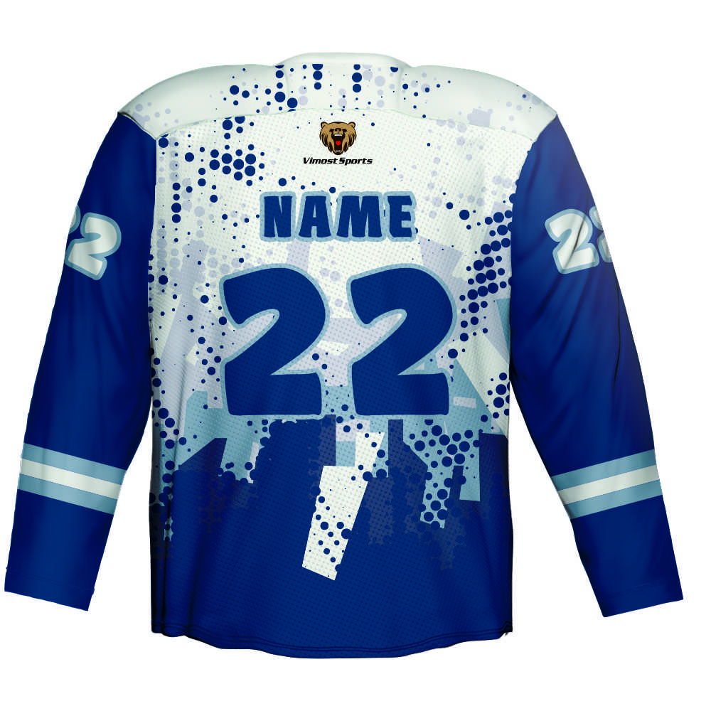 Sublimation Professional 100% Polyester Team Ice Hockey Jersey Custom Logo 