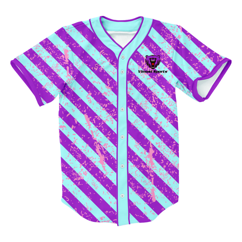 Sublimation Gold Baseball Wear V-neck Men's T Shirt Baseball Jersey