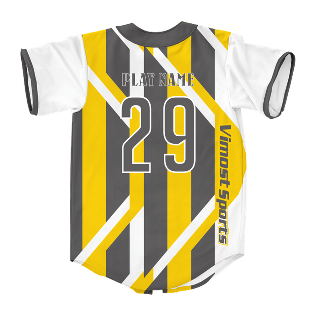 Good Quality 100% Polyester Custom Sublimated Baseball Jerseys with Full Buttons