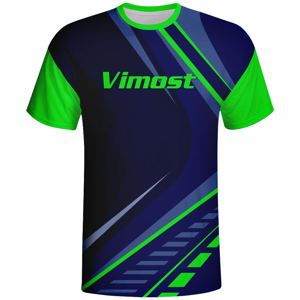 Latest Design Game Wear Polyester Printing V-neck Gaming Shirts Custom Name And Tag