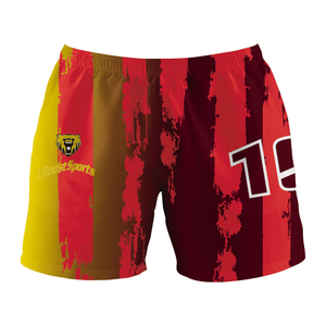 Custom Number Polyester Football Training Suit Black Man Soccer Shorts